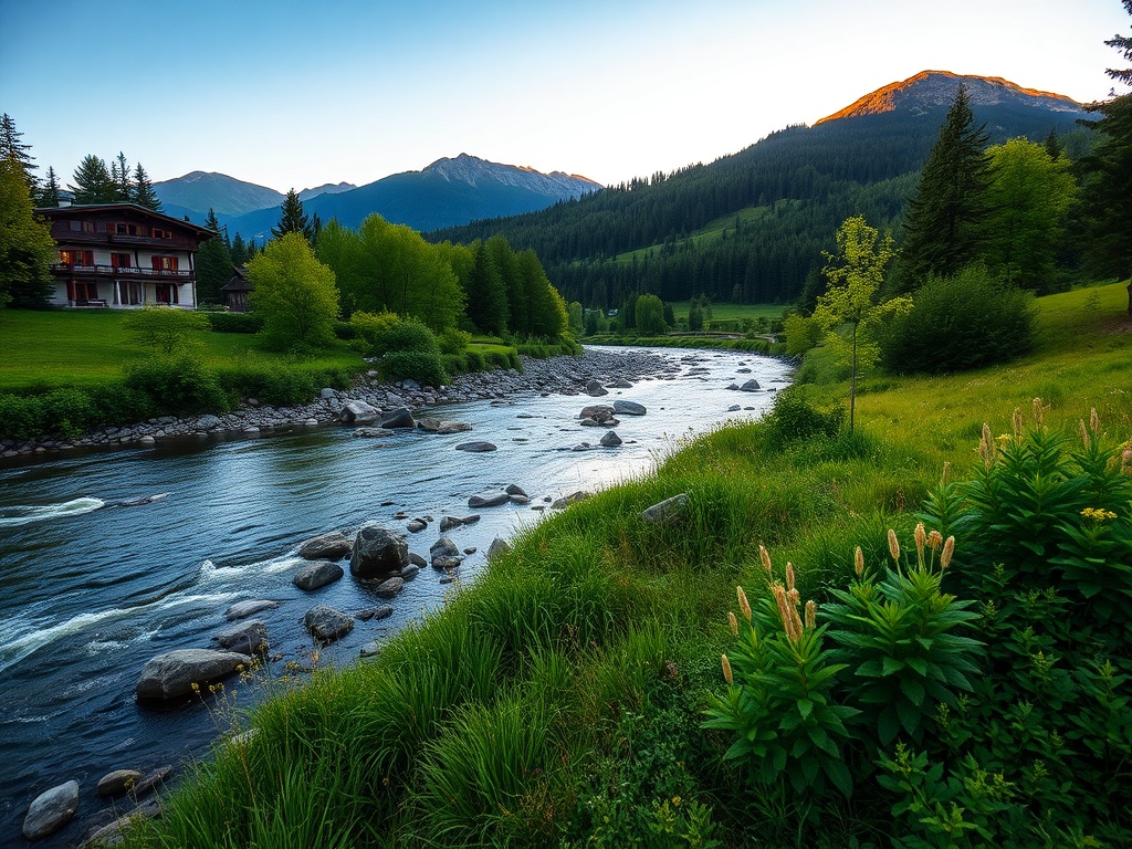 Widok na Zakopane z zaznaczonymi górami, ilustrujący temat jakości powietrza w mieście